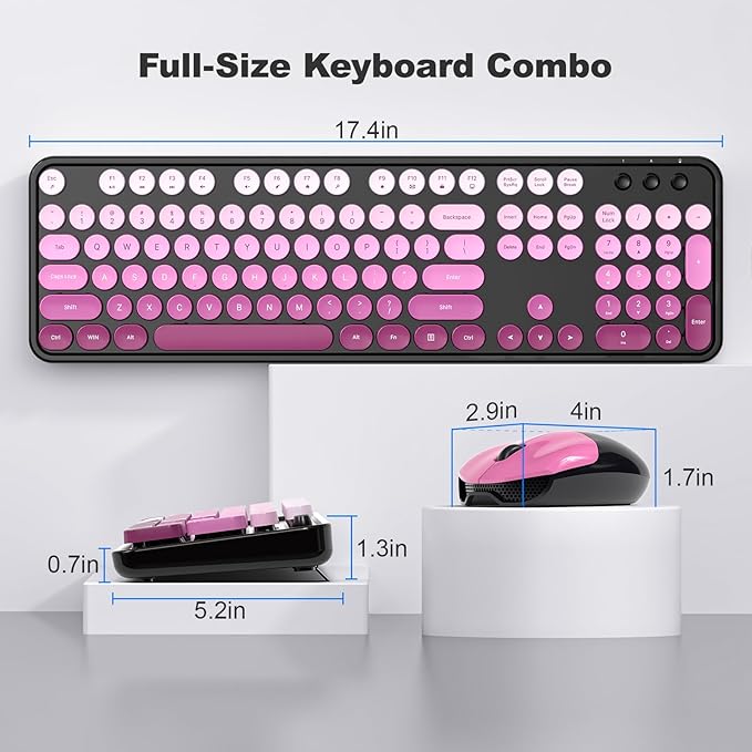 MOFII Wireless Keyboard and Mouse Combo, Full Size 2.4G Plug and Play