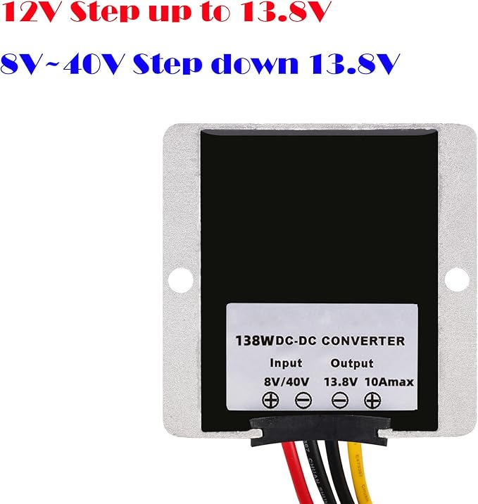 MGGi DC/DC 8V-40V Step Up Step Down to 13.8V 10A 138W, Boost Converter Voltage
