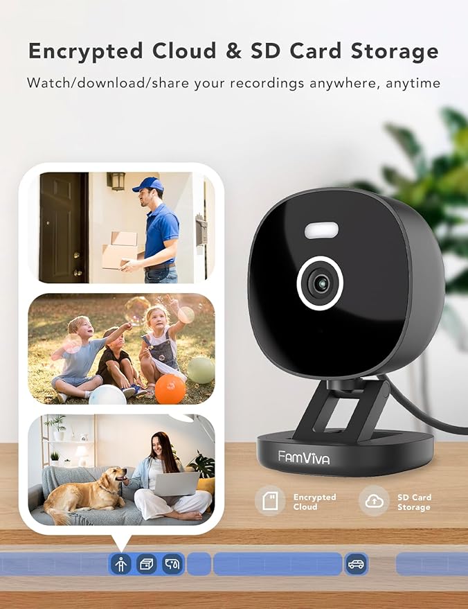 FAMVIVA 2K Security Camera, Outdoor/Indoor