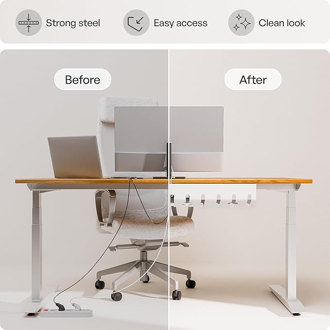 PAMO Cable Management Under Desk (Set of 3)