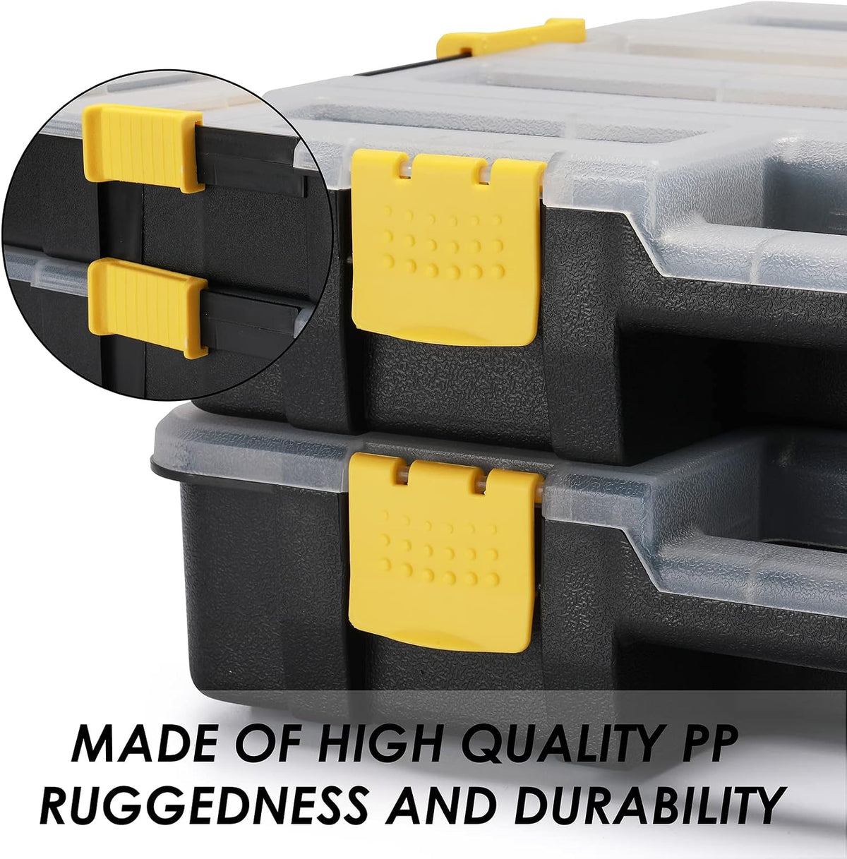 mixpower 2 pieces 34-compartment toolbox organizer sets, 20, side view