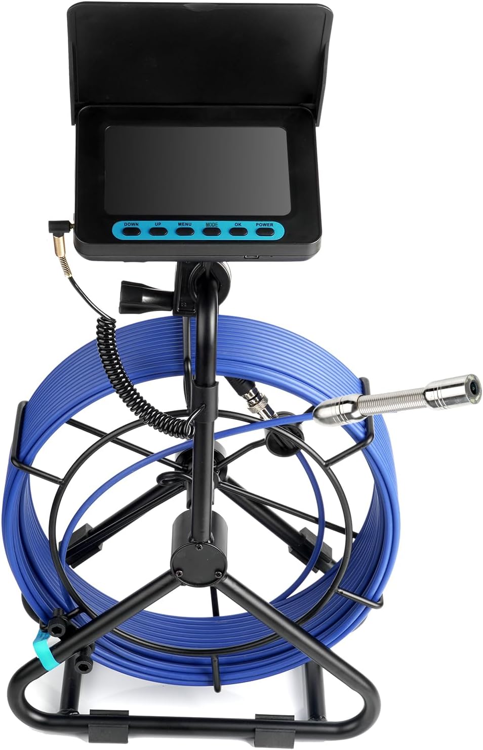 box-type100ft sewer camera 5" screen 1080p hd pipe on a desk or shelf