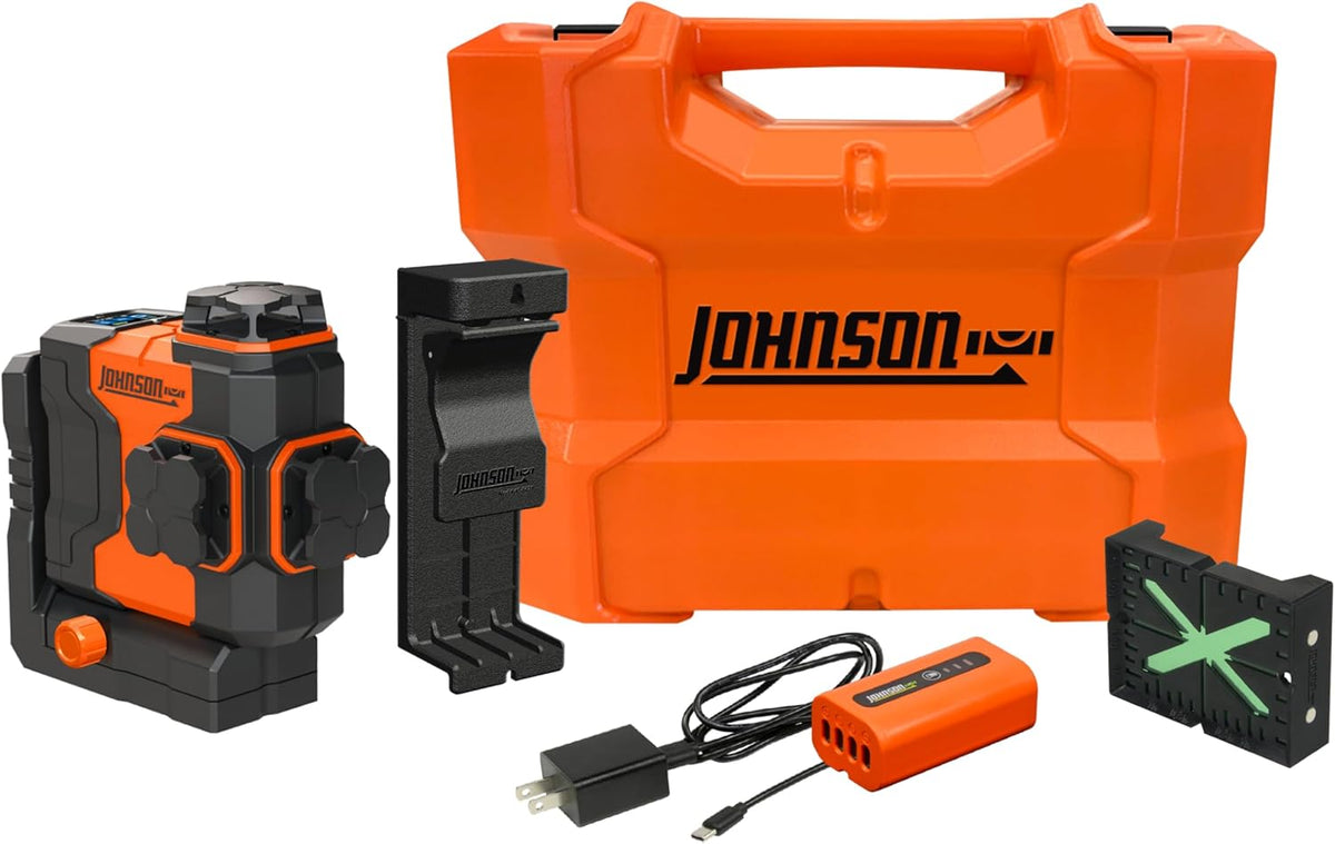 Johnson Level & Tool JLN300-GN3360 Laser Level, Self Leveling, 3x360° Plane