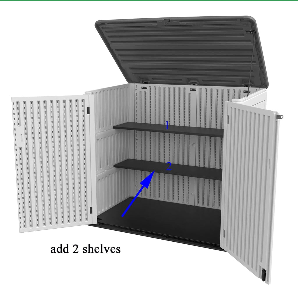 1-piece black metal laminate shelf, 51”*13”*1” for mrosaa, side view