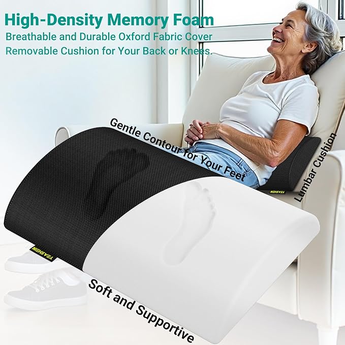 YEASHEIN Adjustable Foot Rest for Under Desk at Work, Ergonomic Under Desk