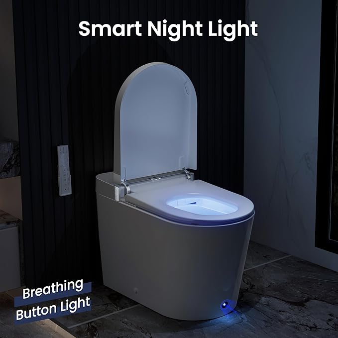 Casta Diva Smart Toilet with Bidet Built in, Bidet Toilet with Wider Heated Seat