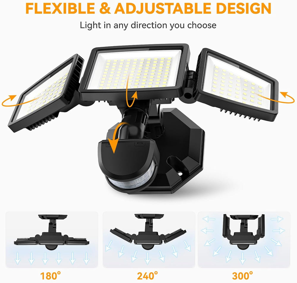 LED Security Lights Motion Sensor Light Outdoor, 7000LM, 6500K, Waterproof, F...