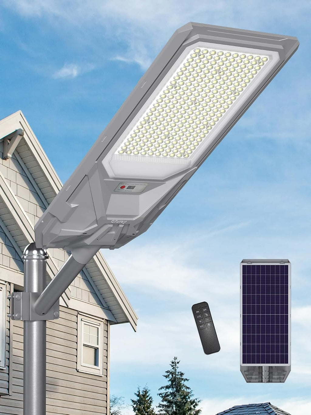 Ofuray Of-9000W Solar Street Lights Outdoor, Commercial Dusk to Dawn Solar