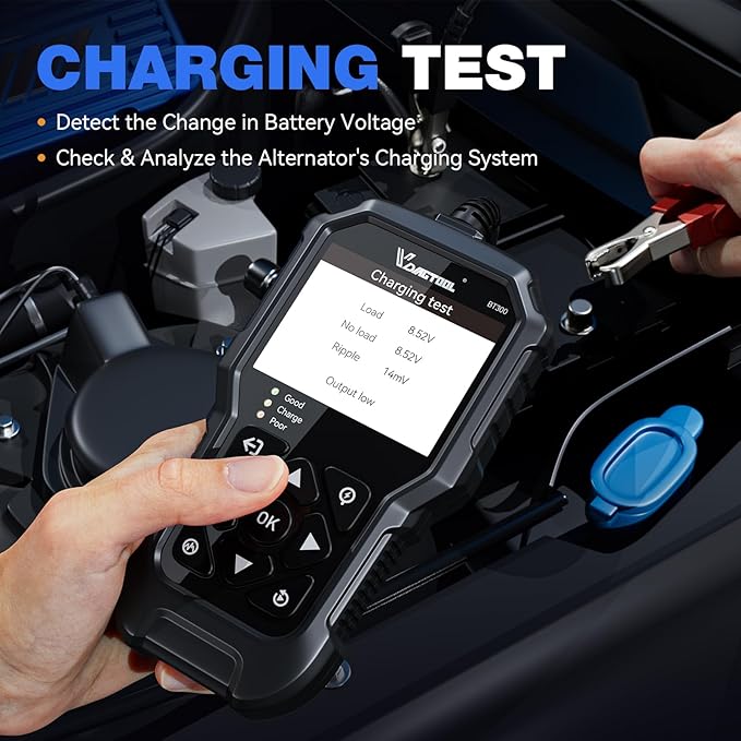 VDIAGTOOL BT300 Car Battery Tester 6V 12V, 5-3000 CCA Load Tester Starter