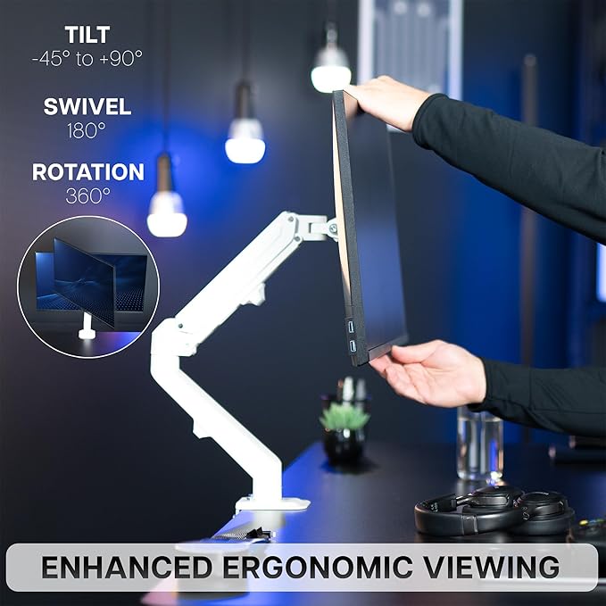 VIVO Heavy Duty Single Monitor Tension Arm