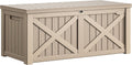 YITAHOME 150 Gallon Large Deck Box with X-Shaped Front