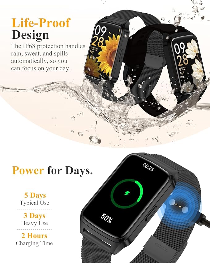 ChronArk Fitness Tracker Watch for Women Men, Step Counter Compatible
