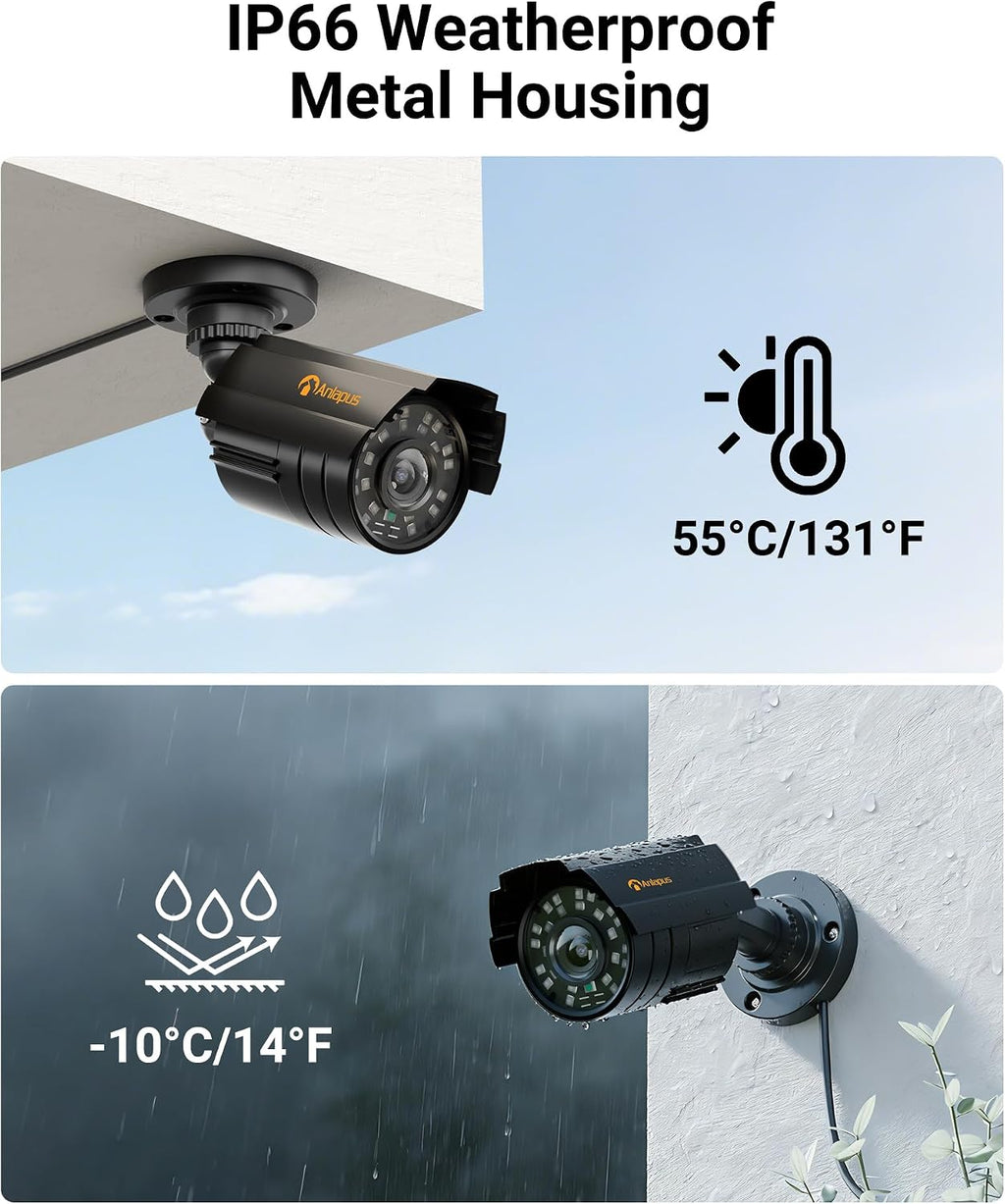 anlapus 2-pack 1080p security cameras for 2mp, 5mp, side view