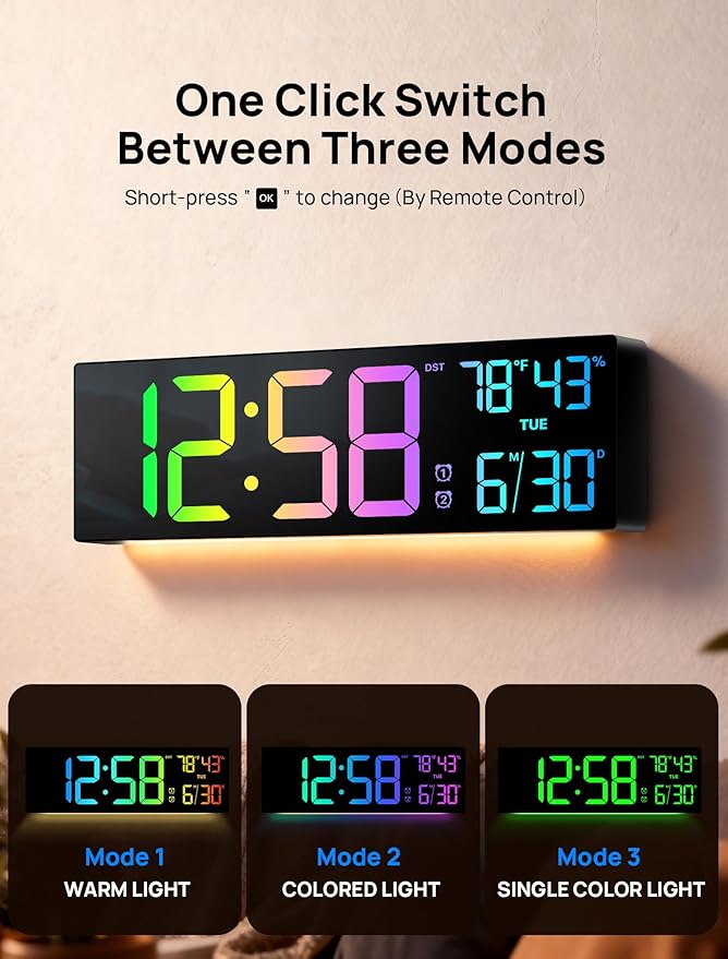 18.5" Large Digital Wall Clock