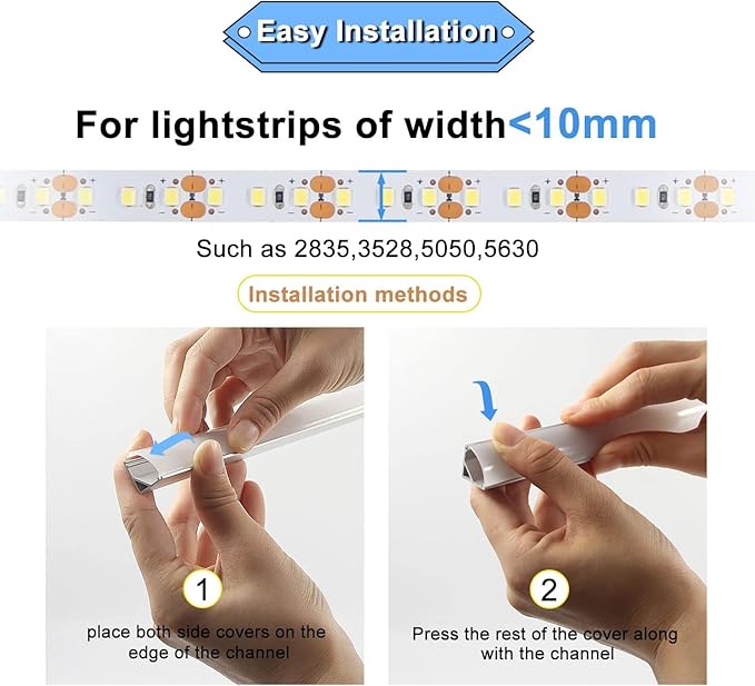 VST 20pack 3.3ft LED Channel, V Shape Led Diffuser Channel, LED Aluminum