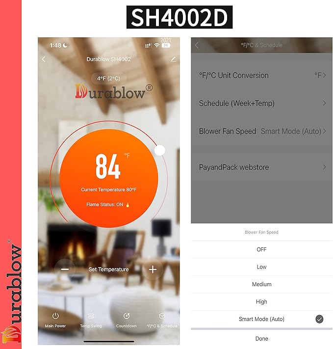Durablow Durablow SH4002D Dual WiFi Thermostat