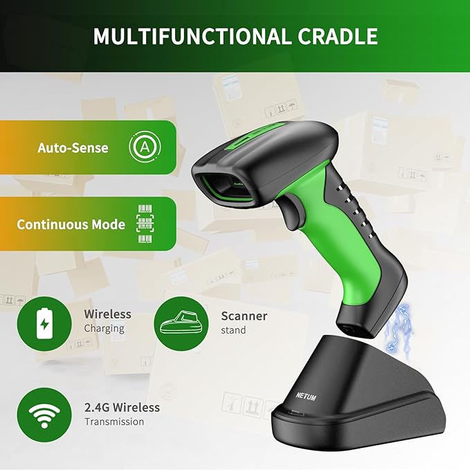 NETUM 2D QR Industrial Bluetooth Barcode Scanner