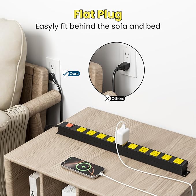 10 Outlet Metal Power Strip