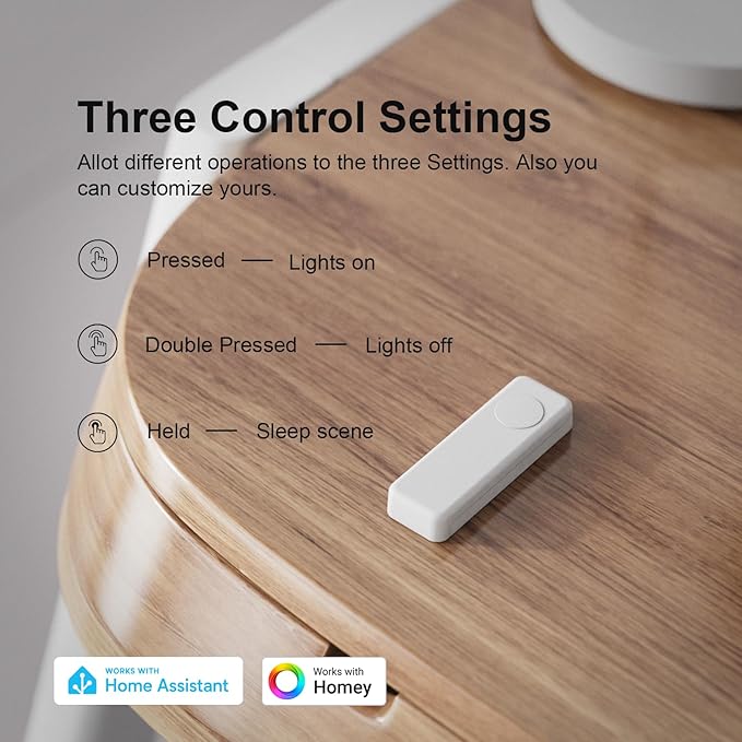 THIRDREALITY ZigBee Smart Button 4 Pack, 3-Way Remote Control, Require Zigbee