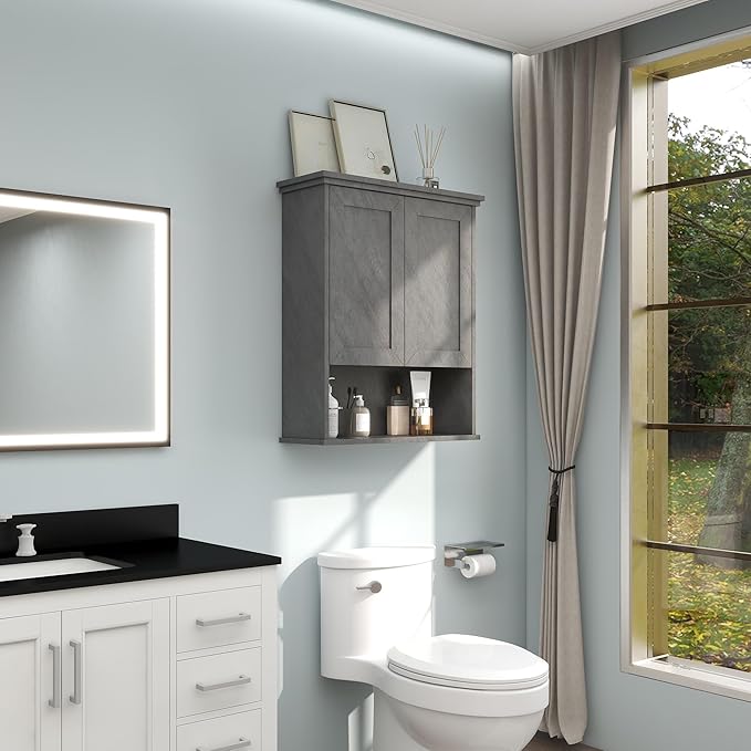 Bathroom Wall Cabinet Over Toilet Storage Cabinets 25x30 in Above Toilet Wood