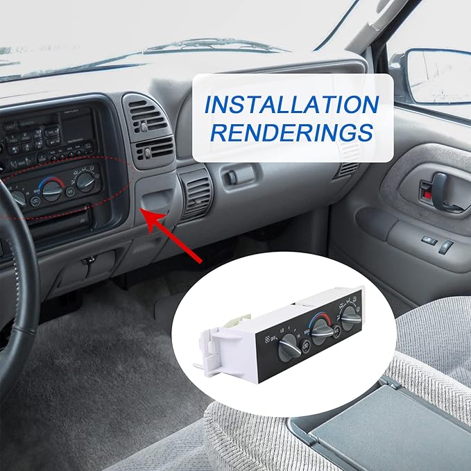 DICMIC A/C Heater Control Panel Climate Control Module Without Rear Window