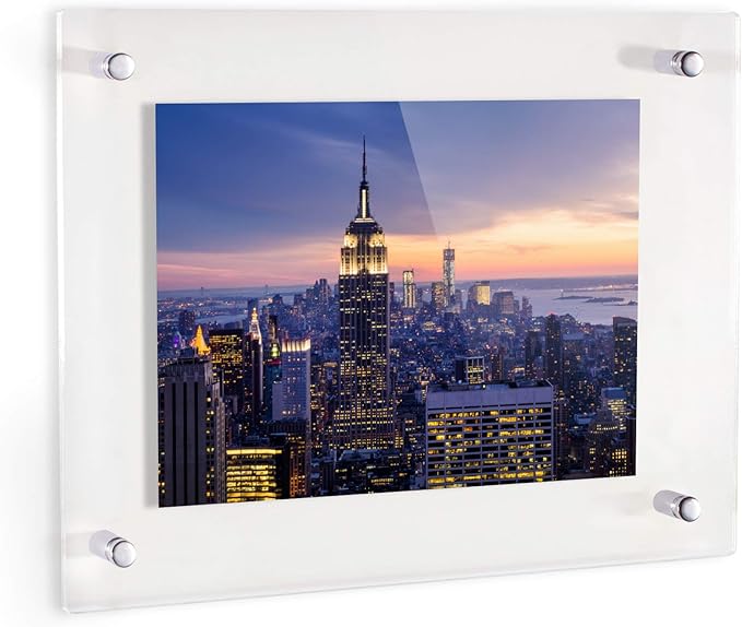 ArtToFrames 24x30 Inch Double Panel Floating Acrylic Picture Frame comes (4 Pack)