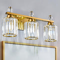 FDPBY Bathroom Vanity Lights 3-Light Gold Modern Crystal Vanity Light Fixtures