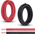 Shirbly 2 Gauge Battery Cable, 20FT Red + 20FT Black 2 AWG Pure Copper Wire