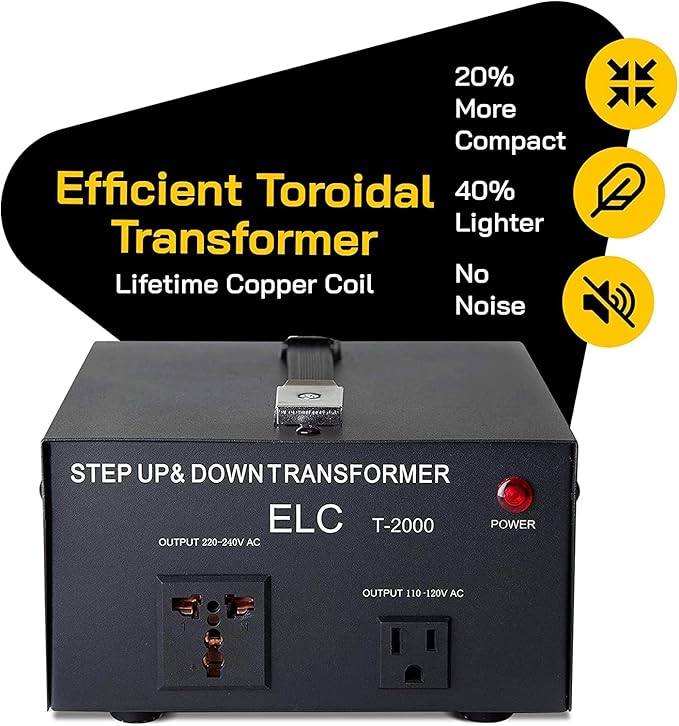 ELC T Series 2000+ Watt Voltage Converter Transformer