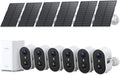 aosu 2K Solar Security Cameras Wireless Outdoor System, 6-Cam-Kit