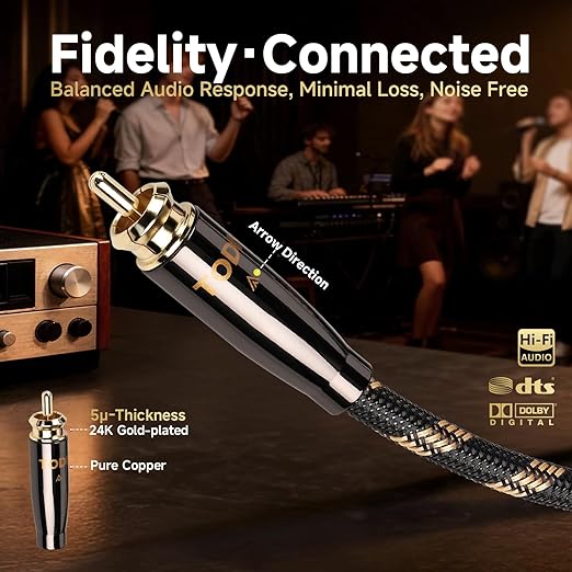 TODN HiFi Digital Coaxial Audio Cable