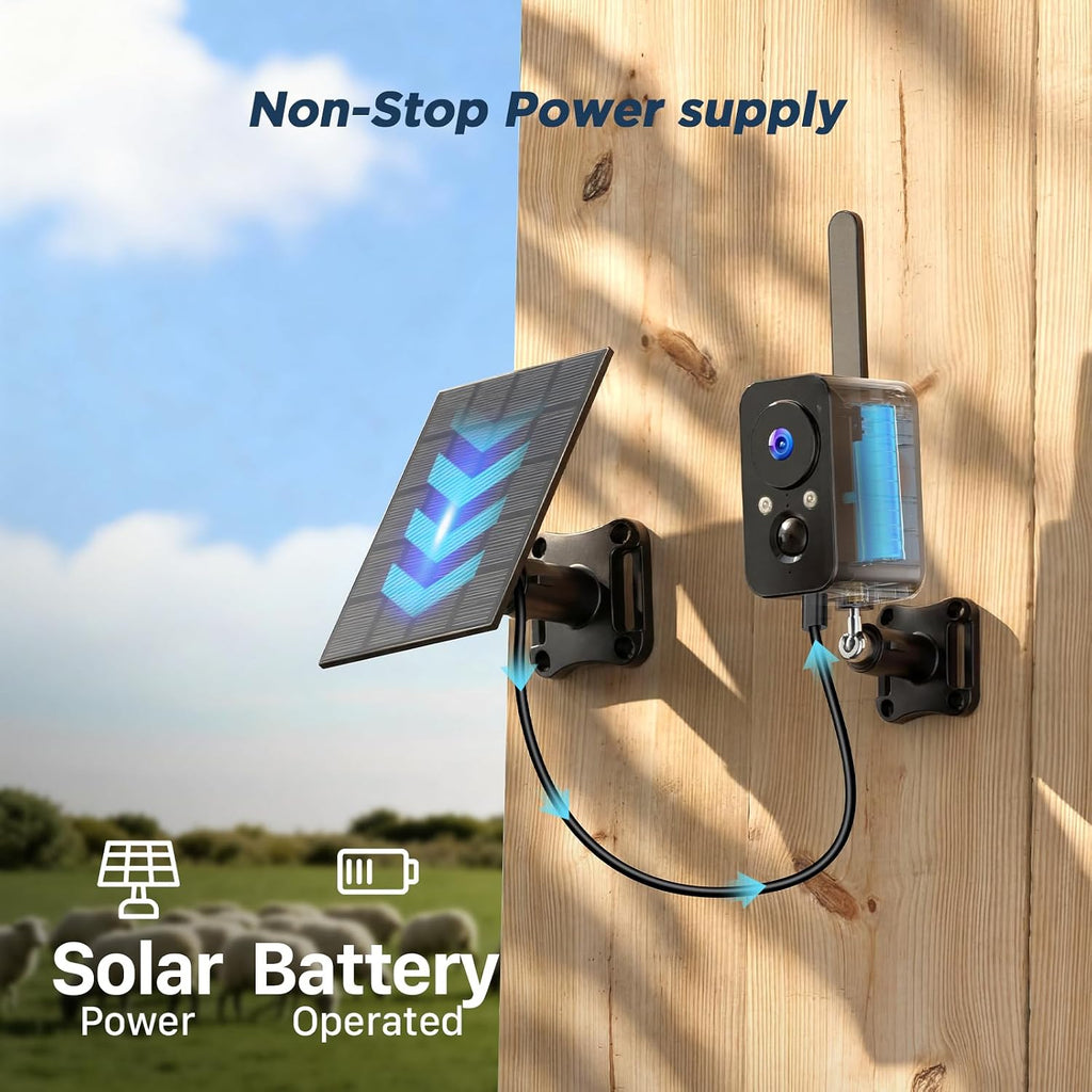 4g sim cellular security cameras wireless outdoor/indoor, side view