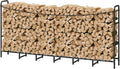 Heavy Duty Firewood Rack, Metal Log Holder for Fireplace, 8FT