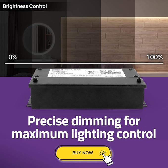 HitLights 24V 96W Dimmable LED Driver – Smooth Flicker Free Dimming – TRIAC