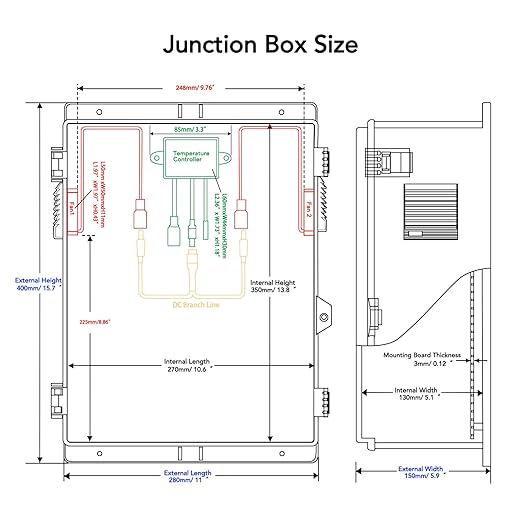 Akwscyby Outdoor Electrical Box, Waterproof Electrical Junction Box IP65 ABS