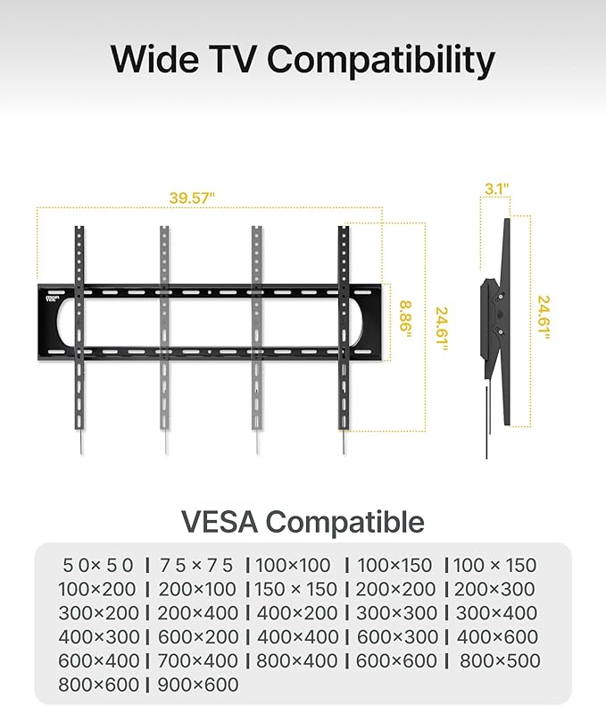 monTEK Heavy Duty Tilting TV Wall Mount
