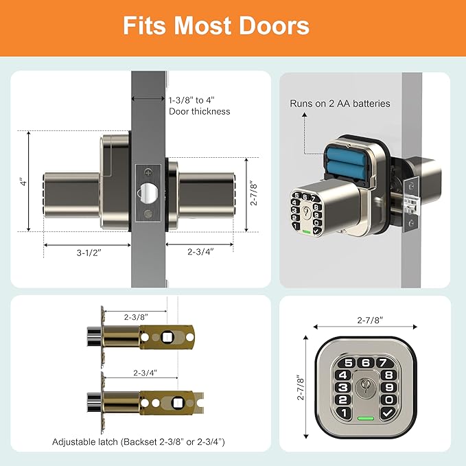 Richelock IU52 Double-Sided Keypad Door Lock, All-Weather, Fully Waterproof