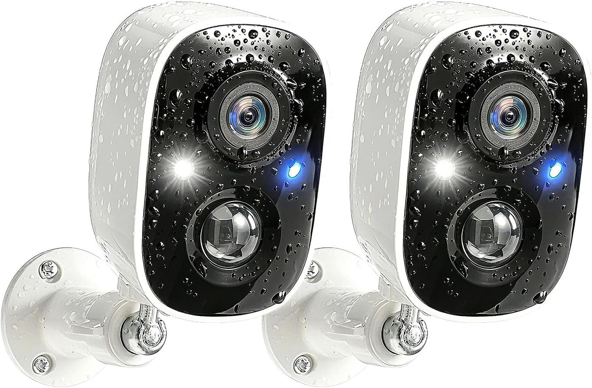 GMK 2 Pack Cameras System, Security Cameras Wireless Outdoor, 2K Video