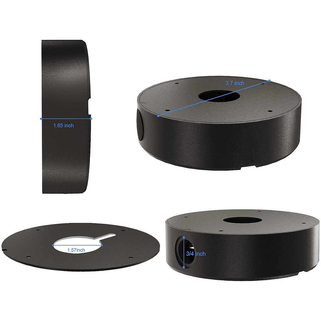 ens custom drilling junction box for security cameras shown in use