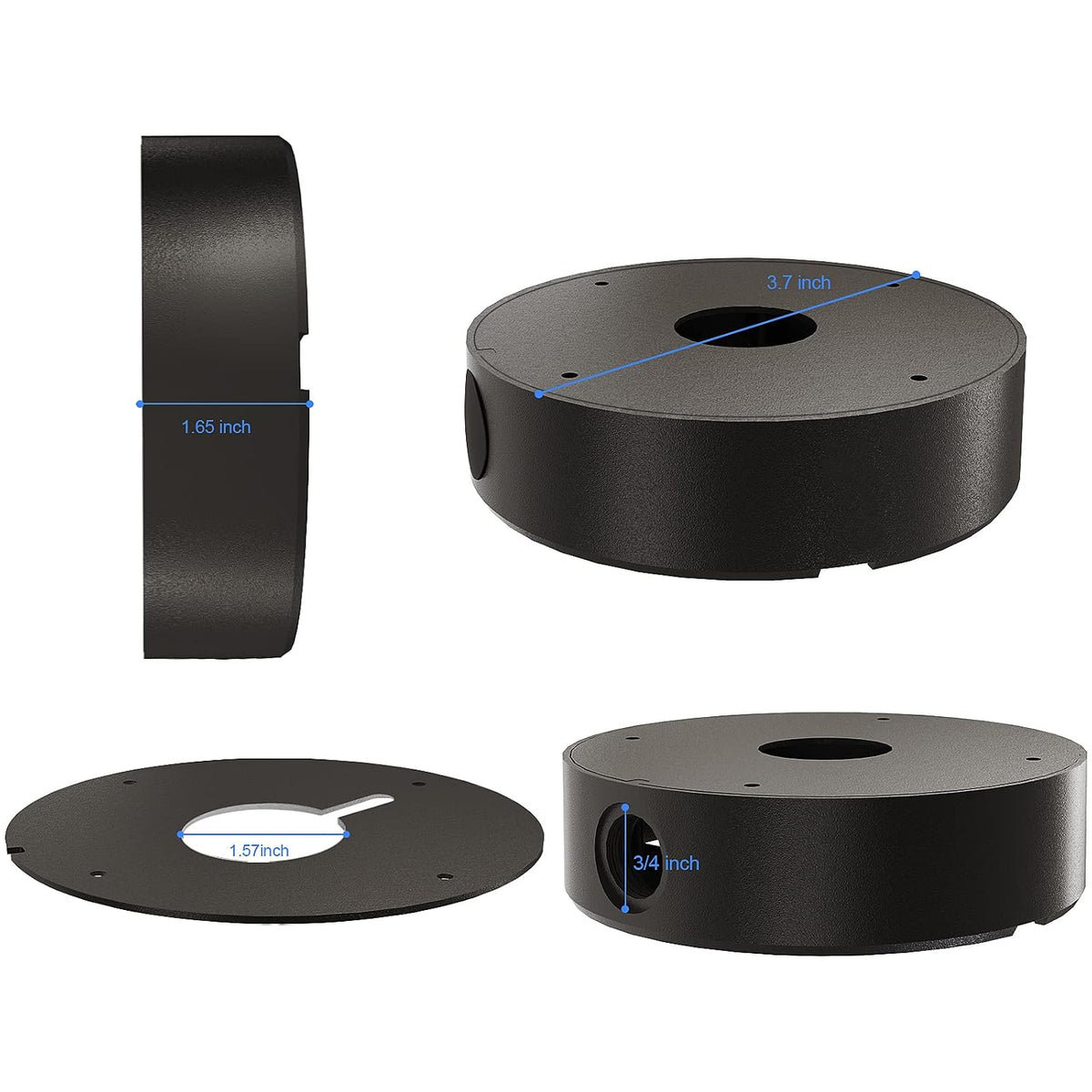 ens custom drilling junction box for security cameras shown in use