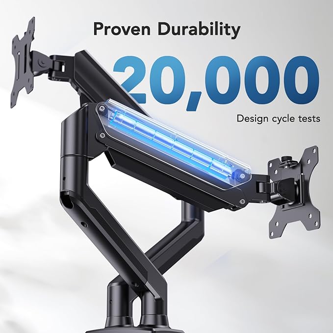 HUANUO Dual Monitor Mount for 2 Monitors up to 32 inches, Each Arm Holds Max