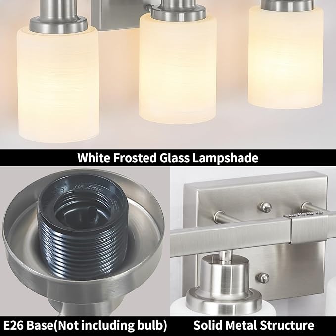 DIKAIDA 5-Light Bathroom Light Fixtures, Modern Bathroom Wall Lights Over Mirror