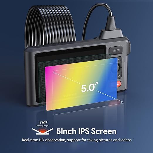 50FT Sewer Inspection Camera, DEPSTECH 1080P Dual Lens Endoscope