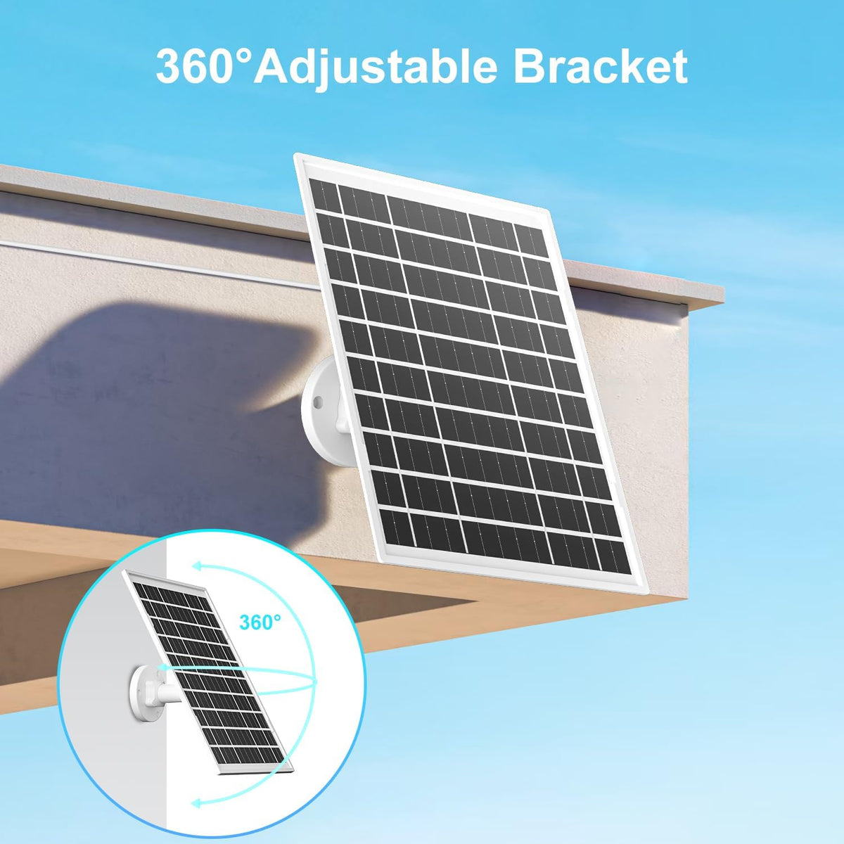 itodos 6w solar panel for myq smart garage showing dimensions