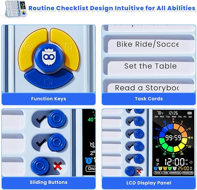 Mooking 5-in-1 Visual Timer, ADHD Tool