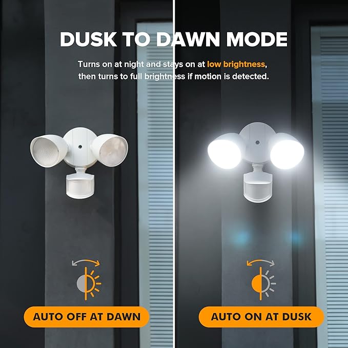 UME 2 Pack 32W 3500 Lumen LED Security Lights Motion Sensor Light Outdoor
