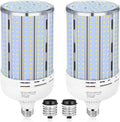 XYCN 2 Pack 240W Corn LED Light Bulb Fanless, 5000K Daylight E26/E39 Large