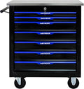 RYH 7 Drawers Rolling Tool Chest (Black-Blue, 7-Drawers 30.7" H×25.9" W)