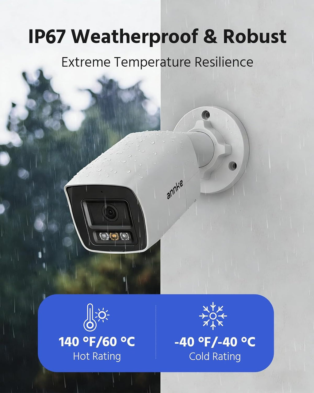 ANNKE 2MP/1080P Two-Way Audio Outdoor Analog Add-on Security Camera, White