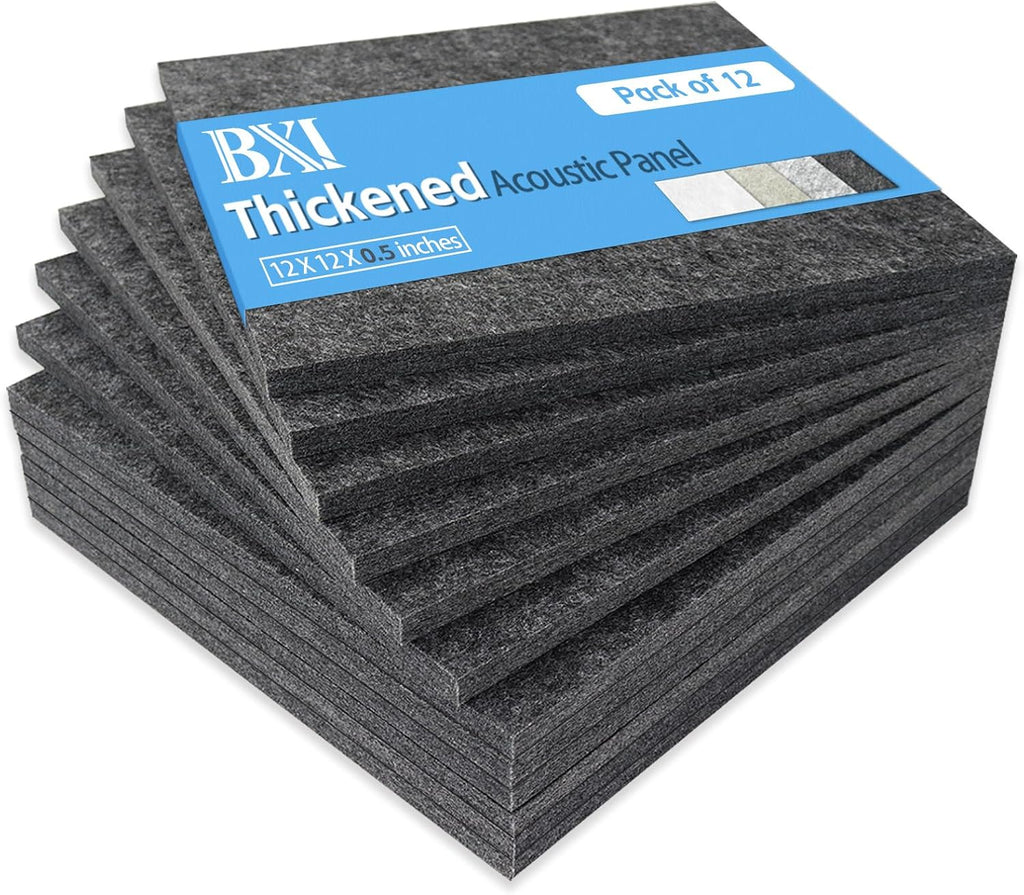BXI Thickened Sound Absorbing Panels (12 Pack)